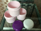 Pastel Pink Double Walled PET Jars  5.5 oz - Soapalamode