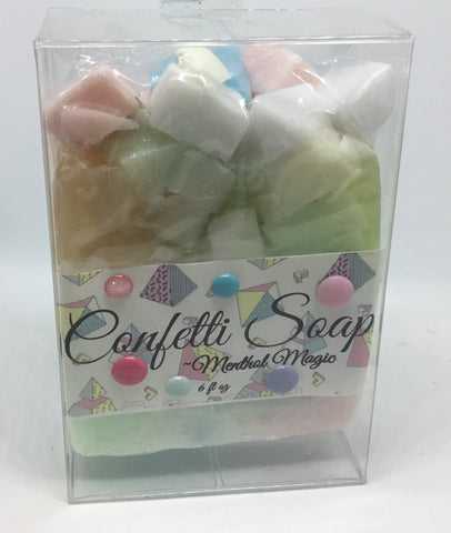 Menthol Magic Confetti Glycerine Soap Bar - Soapalamode