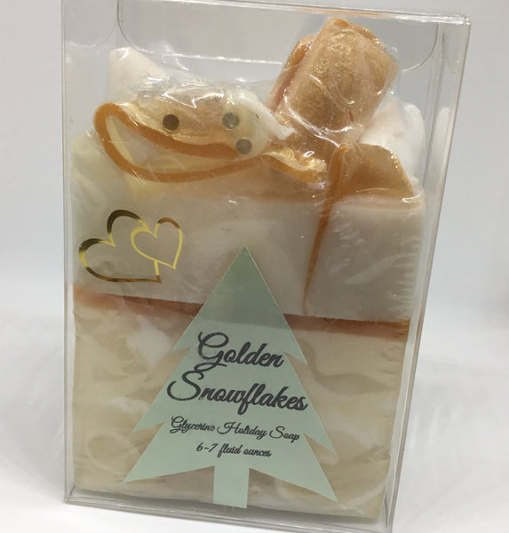 Golden Snowflakes Glycerine Soap - Soapalamode