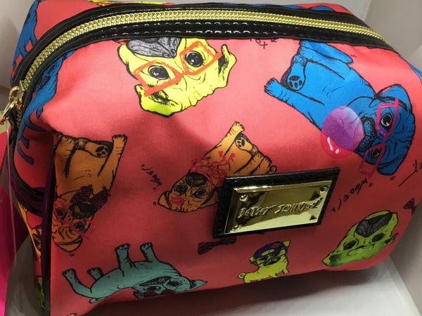 Betsy Johnson Bulldog Make Up Pouch - Soapalamode
