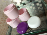 Pastel Pink Double Walled PET Jars  5.5 oz - Soapalamode