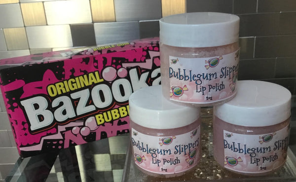 Pink Bubblegum Slippers Lip Scrub - Soapalamode